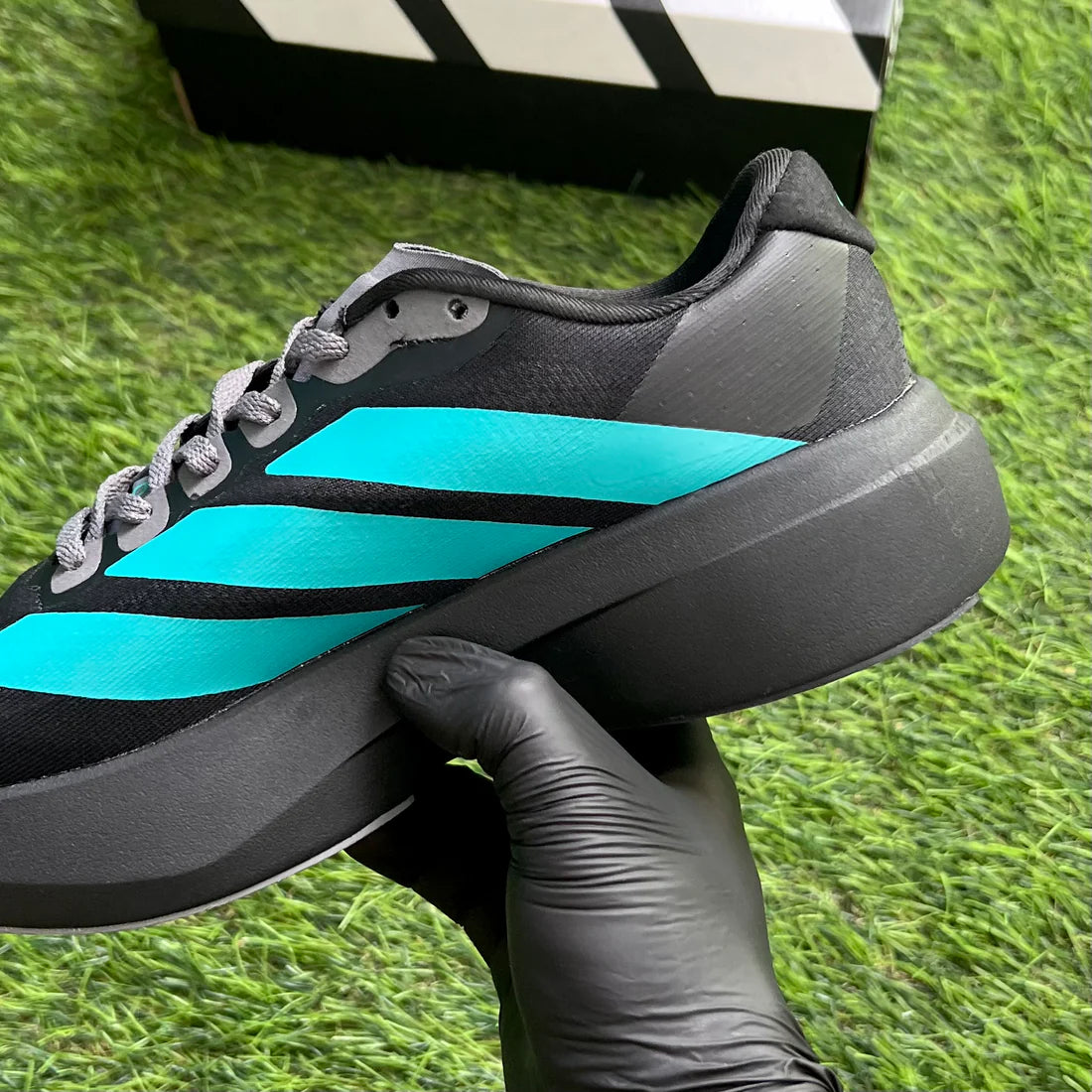 Adidas Adizero Evo SL “Core Black / Pure Teal / Grey Four”