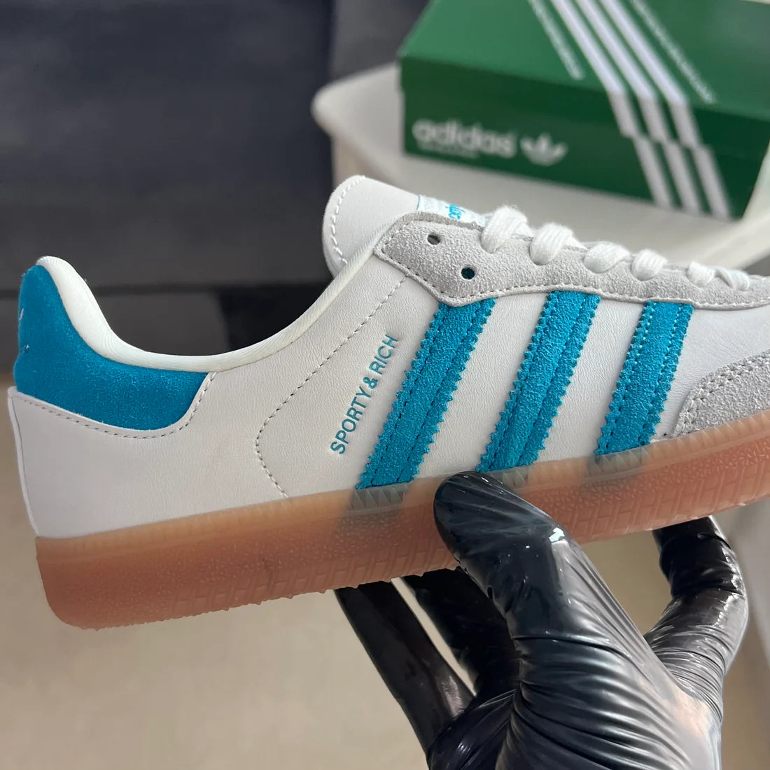 Adidas x Sporty and Rich Samba “Cream Blue”