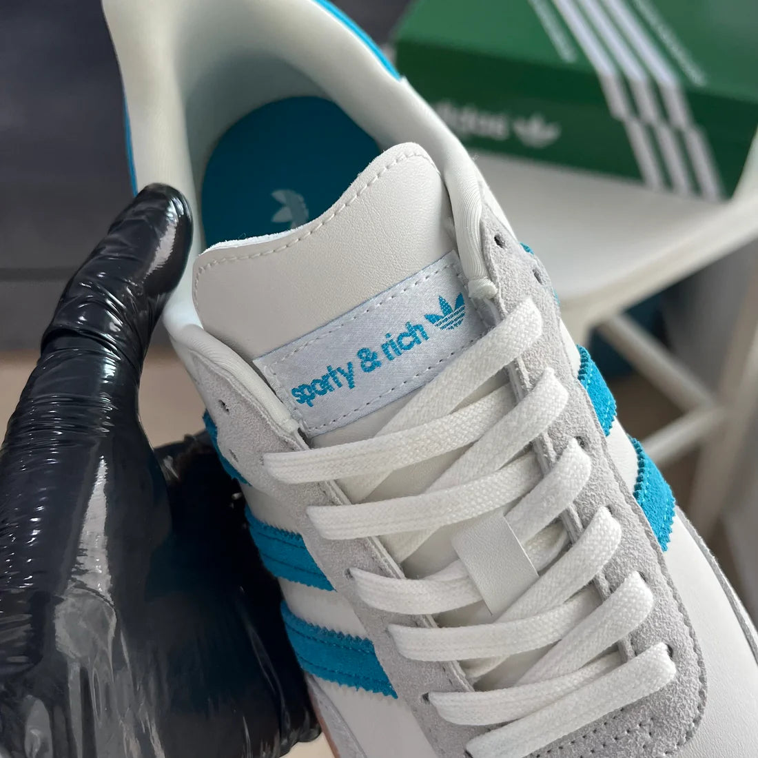Adidas x Sporty and Rich Samba “Cream Blue”