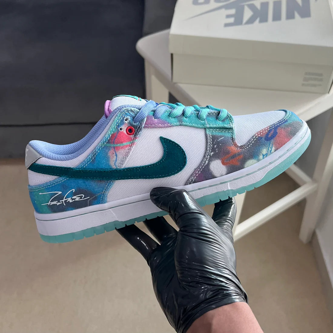 Nike SB Dunk x Futura Laboratories “Bleached Aqua”