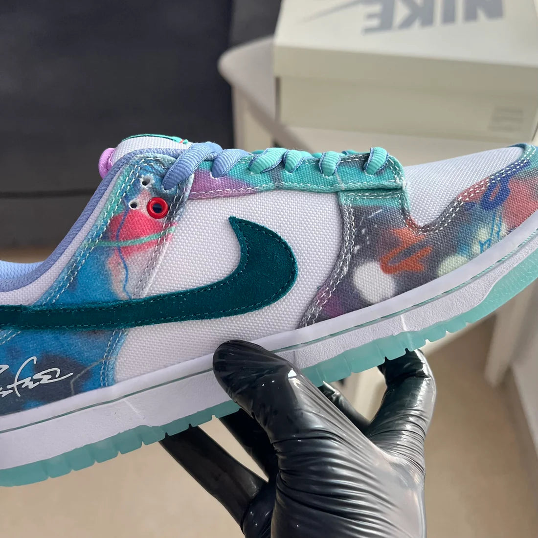 Nike SB Dunk x Futura Laboratories “Bleached Aqua”
