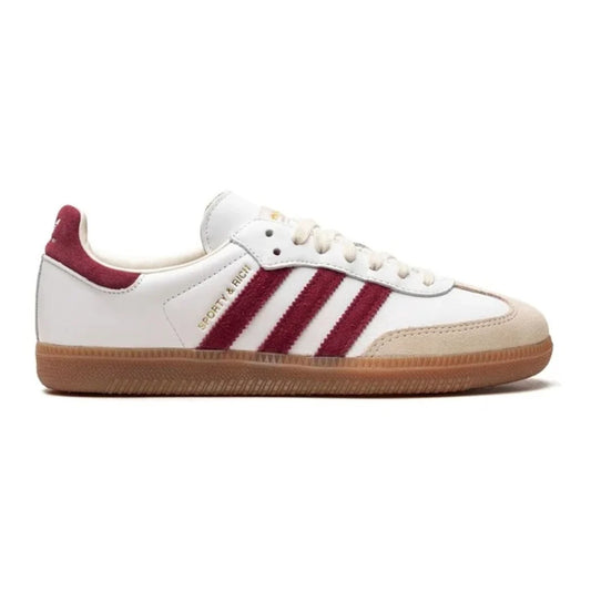 Adidas Samba x Sporty & Rich “White Collegiate Burgundy”