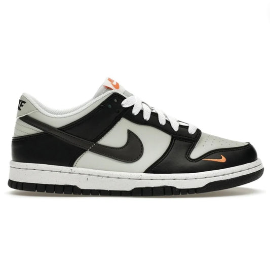 Nike Dunk Low “Black Bright Mandarin Mini Swoosh”